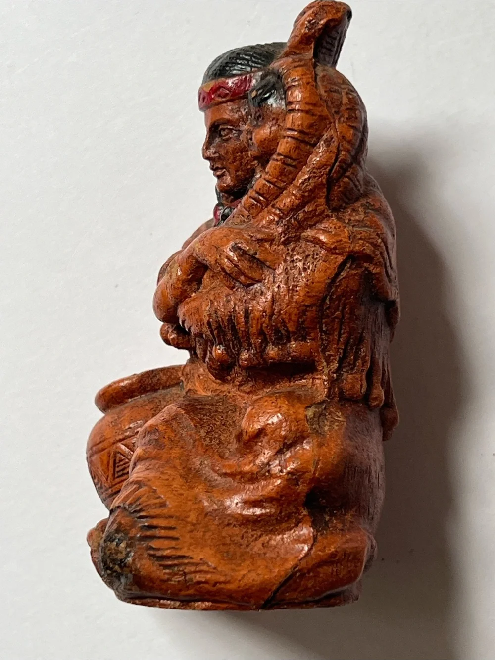 Hand-Painted native American Mother and Child resin souvenir figure